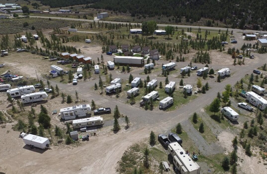 camping grounds with cabins and houses